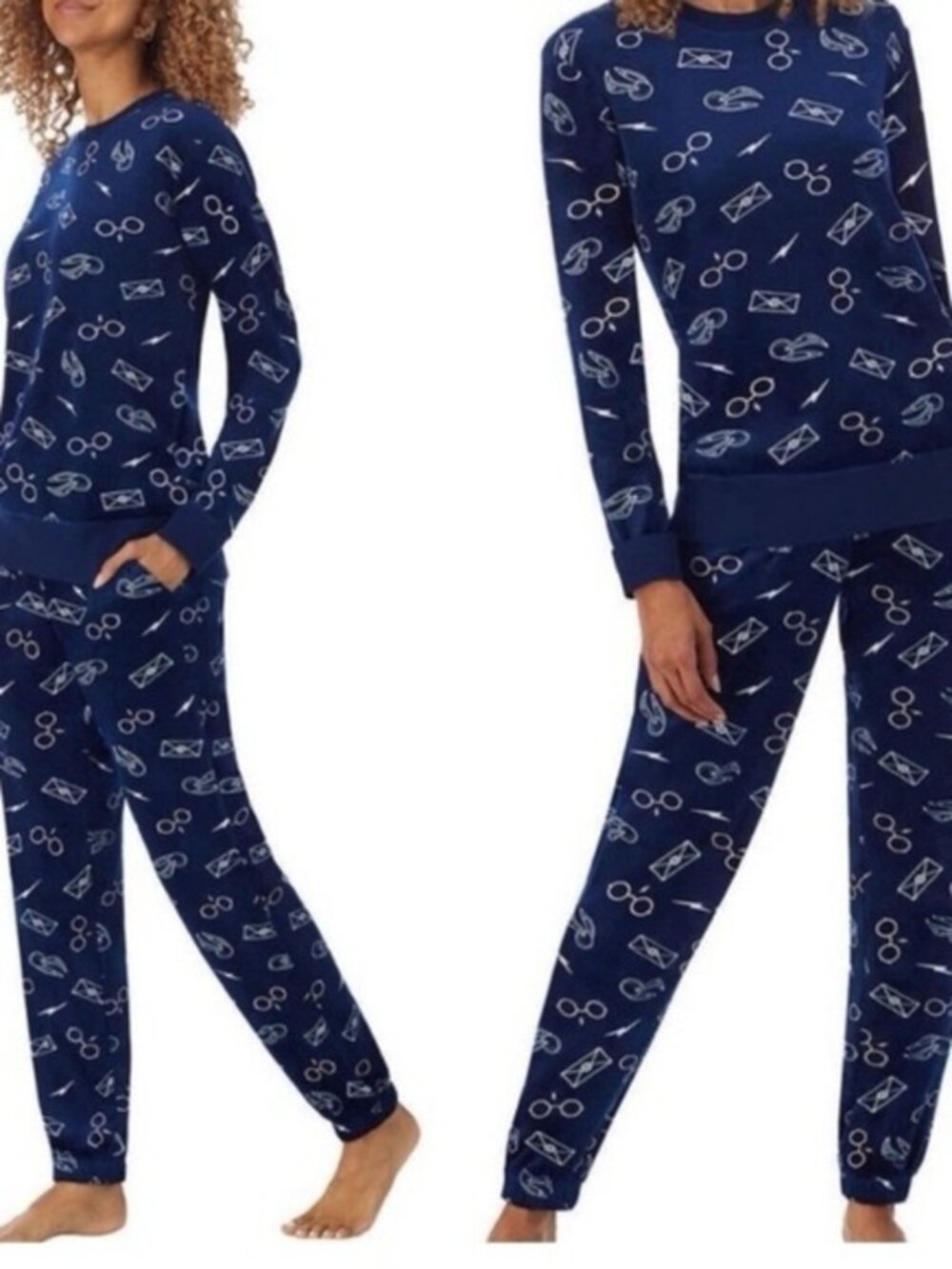HARRY POTTER | L | Wizarding World Women 2Pc Stretch Velour Fleece Pajama Set